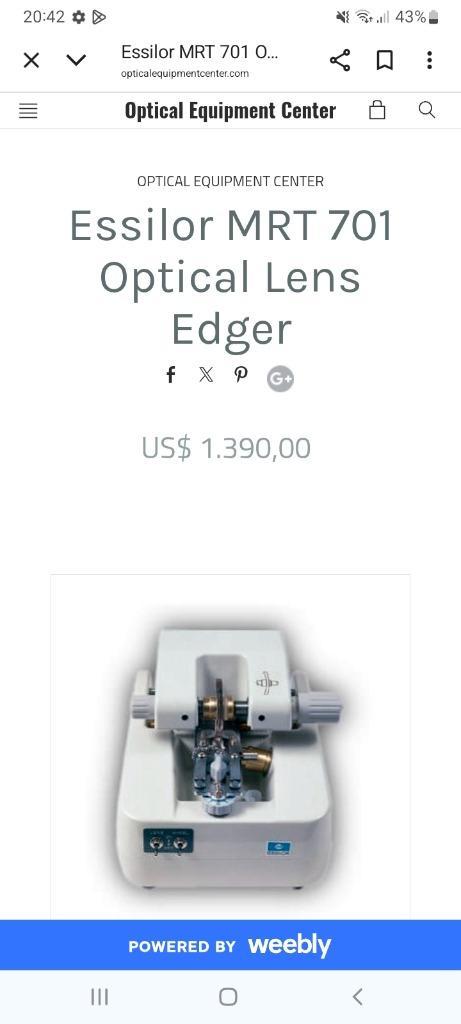 Essilor mrt 700 automatic lens groover, Witgoed en Apparatuur, Persoonlijke-verzorgingsapparatuur, Gebruikt, Overige typen, Ophalen of Verzenden