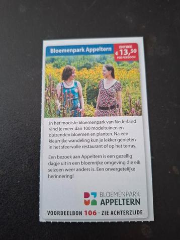Bloemenpark Appeltern 13,50 per persoon beschikbaar voor biedingen