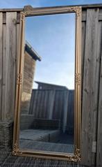 Spiegel goud brons facet geslepen Vintage antieklook, Ophalen of Verzenden, Rechthoekig