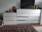 Ladekast met 4 en 3  lades, wit, 80x100 cm 1+2 totaal 3 stuk, Ophalen, Zo goed als nieuw, 25 tot 50 cm, Minder dan 100 cm