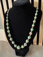 Vintage  victoriaanse glazen kralen ketting uniek exemplaar, Sieraden, Tassen en Uiterlijk, Kettingen, Overige materialen, Gebruikt