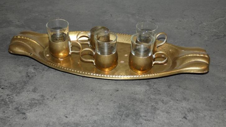 Theesetje (Turks-Marokaans) koper [1603], Antiek en Kunst, Antiek | Woonaccessoires, Ophalen