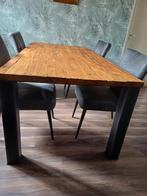 Mangohouten eettafel, Gebruikt, 200 cm of meer, 75 cm of meer, Rechthoekig