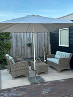 Tuinset, in prima staat. aluminium/ wicker kubo, Le Sud., Ophalen, 4 zitplaatsen, Gebruikt, Aluminium