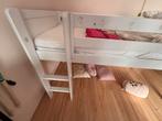 Witte Hoogslaper met Ladder, Kinderen en Baby's, Kinderkamer | Bedden, Ophalen, 85 tot 100 cm, Gebruikt, Hoogslaper of Stapelbed
