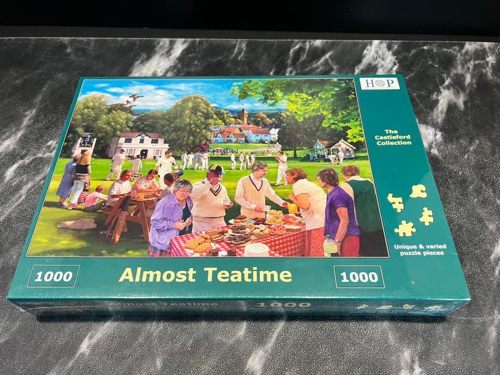 NIEUW in seal HOP puzzel 1000 stukjes Almost Teatime, Hobby en Vrije tijd, Denksport en Puzzels, Ophalen of Verzenden, 500 t/m 1500 stukjes