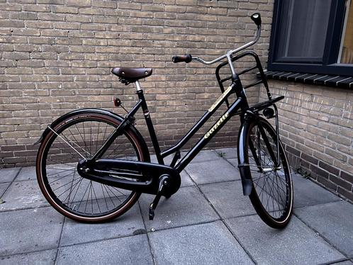 Gazelle Koningin 28 inch 59 cm terugtraprem zwart, Fietsen en Brommers, Fietsen | Dames | Damesfietsen, Gebruikt, Gazelle, (Extra) lage instap
