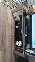 Glazen tv meubel zo goed als nieuw, Huis en Inrichting, Badkamer | Complete badkamers, Ophalen of Verzenden, Zo goed als nieuw