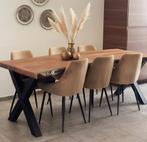 Mooie eettafel van Walnoot met epoxy zijkant, Ophalen, 200 cm of meer, 50 tot 100 cm, Zo goed als nieuw