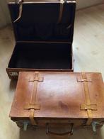 Vintage Lederen Koffers - Set van 2, Antiek en Kunst, Ophalen of Verzenden
