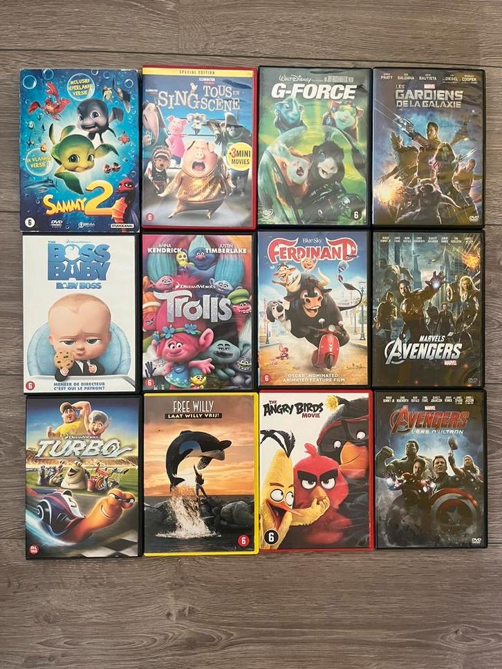 Partij dvd’s, Cd's en Dvd's, VHS | Kinderen en Jeugd, Gebruikt, Kinderprogramma's en -films, Overige typen, Alle leeftijden, Ophalen of Verzenden