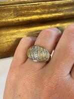 Gouden Bolle Bandring Heldere Briljant Geslepen Zirkonia, -, -, Ophalen of Verzenden, Zo goed als nieuw