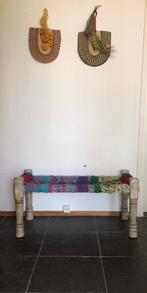 Bankje boho stijl, Huis en Inrichting, Ophalen, Hout, 125 cm of meer, Zo goed als nieuw