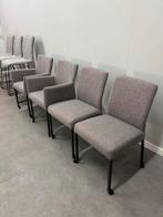 4 nieuwe design eetkamerstoelen in grijze stof, Design, Ophalen of Verzenden, Vier, Stof