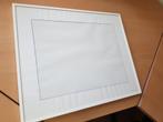Witte fotolijst met passe partout , 40 bij 50 cm, Ophalen, Zo goed als nieuw