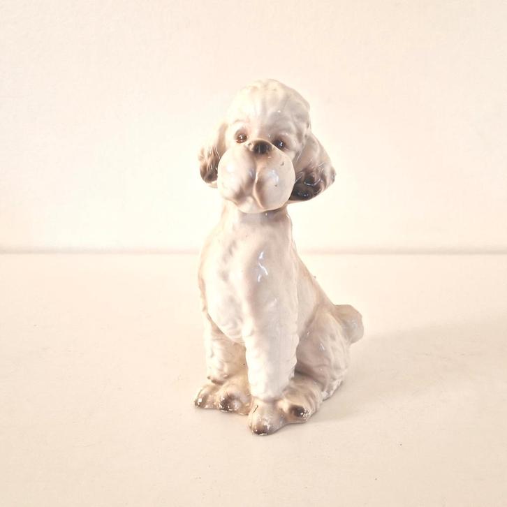 Jaren 50 Vintage beeld poedel hond beeldje, Verzamelen, Retro, Huis en Inrichting, Ophalen of Verzenden