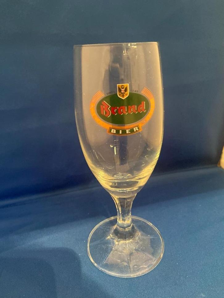 6 Brand voetglazen, Verzamelen, Biermerken, Zo goed als nieuw, Glas of Glazen, Brand, Ophalen of Verzenden