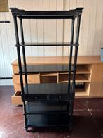 Mooie zwarte boekenkast, Ophalen, Gebruikt, Eikenhout, 50 tot 100 cm