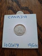 Canadese zilveren 10 cent 1964, Ophalen of Verzenden, 10 cent, Losse munt, Zilver