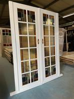 Set schuif / en-suite deuren met glas in lood 214x155cm., Ophalen of Verzenden