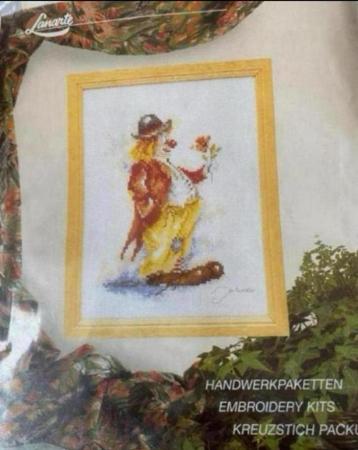 BORDUURPAKKET LANARTE CLOWN MET BLOEMEN beschikbaar voor biedingen