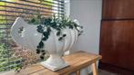 Prachtig luxe witte  bloempot met planten., Ophalen, Gebruikt, 40 cm of meer, Binnen