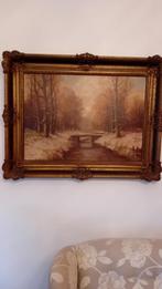 Winters Landschap Schilderij, Antiek en Kunst, Ophalen of Verzenden