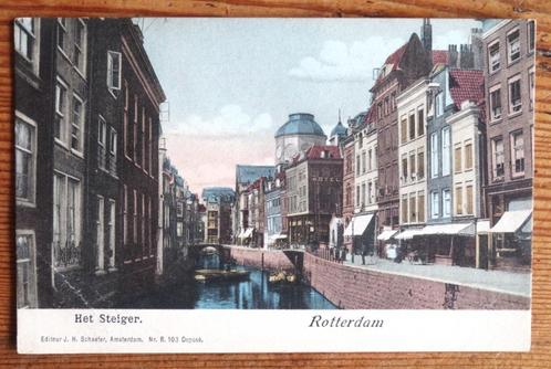 Antiek: Rotterdam Het Steiger, Verzamelen, Ansichtkaarten | Nederland, Zuid-Holland, Voor 1920, Verzenden