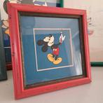 Ingelijste vintage Mickey Mouse prent, Ophalen of Verzenden, Mickey Mouse, Gebruikt, Plaatje of Poster