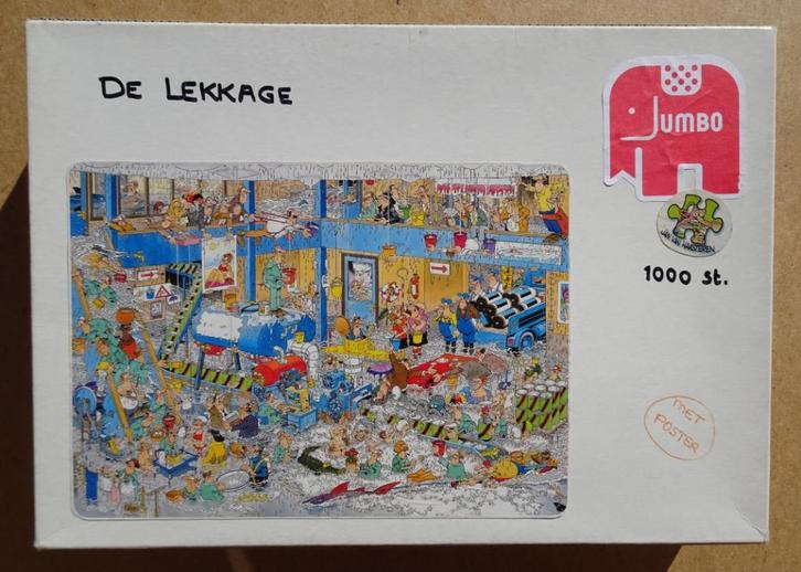 JvHaasteren: De lekkage - puzzel Jumbo 1000 st, Hobby en Vrije tijd, Denksport en Puzzels, Gebruikt, Legpuzzel, 500 t/m 1500 stukjes