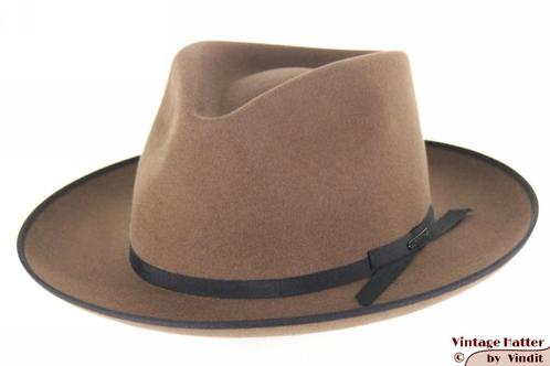 Gleufhoed Stetson beige bruin vilt 55 = S tot XS nieuw, Kleding | Heren, Hoeden en Petten, Nieuw, Hoed, 57 cm (M, 7⅛ inch) of minder