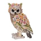Beeld Uil met bloemen 31cm - Clayre & Eef, Diversen, Pasen, Ophalen of Verzenden, Nieuw