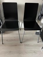 Twee zwarte ikea stoelen, Huis en Inrichting, Stoelen, Ophalen of Verzenden, Zo goed als nieuw, Zwart, Twee