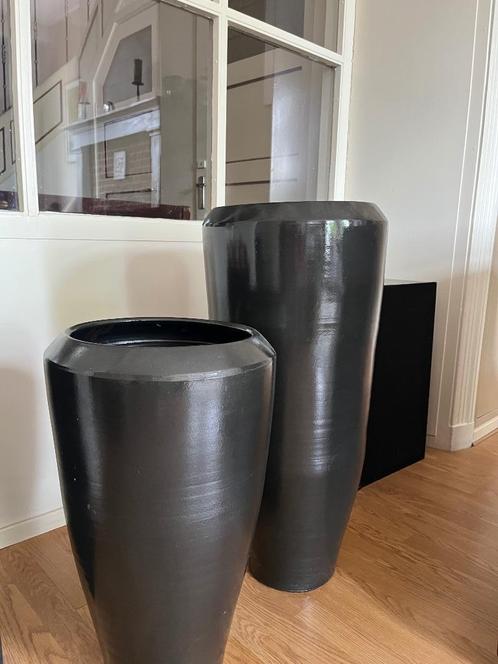 2 hoge aardewerk vazen, Huis en Inrichting, Woonaccessoires | Overige, Gebruikt, Ophalen