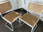 4x Breuer Thonet stijl Cesca buisframe stoel rotan webbing, Huis en Inrichting, Riet of Rotan, Twee, Gebruikt, Ophalen of Verzenden