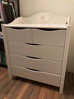Commode Marlip wit/whitewashed met opzetstuk, Kinderen en Baby's, Kinderkamer | Commodes en Kasten, Ophalen, Gebruikt, 70 cm of meer