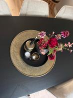 Gouden Dienblad - Kaarsen, Decoratie, Huis en Inrichting, Woonaccessoires | Dienbladen, Ophalen, Nieuw, Rond, Metaal