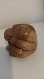 Houten Beeldje Yogi, Ophalen of Verzenden, Rechthoekig, Hout