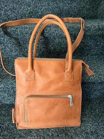 Shabbies Leren Schoudertas/Tas Cognac Kleur beschikbaar voor biedingen