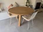 Drie eet tafel stoelen wit metaal, Huis en Inrichting, Stoelen, Ophalen, Drie, Wit, Scandinavisch