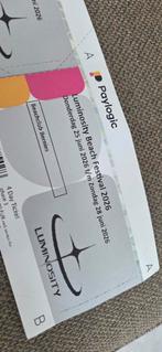 2 Hardcopy tickets Luminosity Beach Festival 2026 4 days, Tickets en Kaartjes, Twee personen