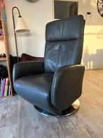 Lederen Relaxfauteuil - Steinpol - grijs - SNEL OPHALEN, Huis en Inrichting, Fauteuils, Ophalen, Gebruikt, Minder dan 75 cm, Leer
