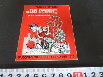 sticker strip Rob Gorter Beesd Tuincentrum DE PARK Den Harto beschikbaar voor biedingen
