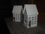 2 Witte Metalen Huisjes, Huis en Inrichting, Woonaccessoires | Overige, Ophalen of Verzenden, Gebruikt