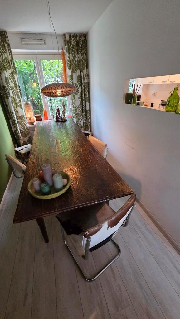 Antieke Franse eettafel 300 cm – karaktervol oud eiken, Huis en Inrichting, Tafels | Eettafels, Gebruikt, 50 tot 100 cm, 200 cm of meer