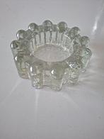 vintage asbak kaarsenhouder brutalisme Pukeberg ijsglas, Antiek en Kunst, Antiek | Glas en Kristal, Ophalen of Verzenden
