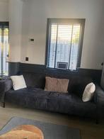 Mooie velvet grijze bankstel en loveseat, Gebruikt, Ophalen of Verzenden, Rechte bank, Vierpersoons of meer