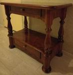 Mooi massief mahonie houten televisiemeubel met 2 lades, Ophalen of Verzenden, Zo goed als nieuw, Minder dan 100 cm, 25 tot 50 cm