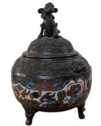 Antieke Japanse Cloisonné Wierookbranderset – ca. 1920–1935, Ophalen of Verzenden, Gebruikt