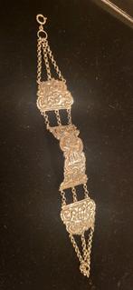 Zilver krab armband gemaakt van bijbelslot voor klederdracht, Ophalen of Verzenden, Zilver